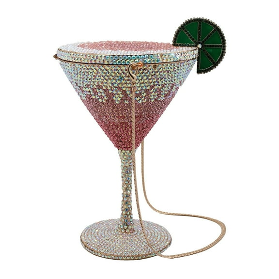 Women Goblet Rhinestone Evening Bag Cocktail Cup Diamond Clutch Funny Crystal Prom Handbag Wedding Purse for Party