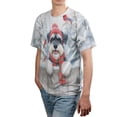 thumbnail image 4 of Playful Schnauzer Welcomes Winter Snowy Day with Cardinal Bird All Over Print 3D Shirt Unisex Merch Miniature Schnauzer Dog Lover - 2017, 4 of 6