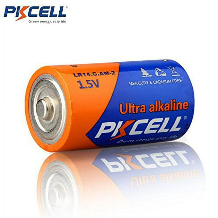 PKCELL Lr14-2b 1.5V Alkaline C Size BATTERY; Pack of 2