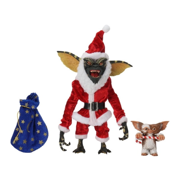 Figuras de Acción NECA Gremlins 7" Santa Stripe y Gizmo