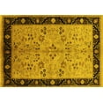 thumbnail image 1 of Ahgly Company Machine Washable Indoor Rectangle Oriental Yellow Traditional Area Rugs, 8' x 10', 1 of 4