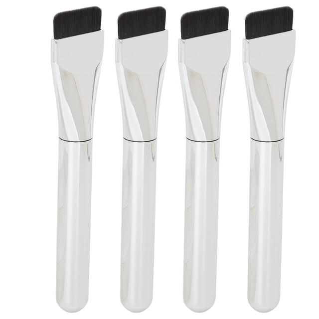 Cepillo de Base de Líquido Plano, Agarre Cómodo 4pcs Cepillo de Base Plana Ultra Delgada Para Uso Domémico para Máscara Facial