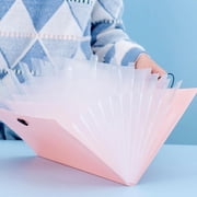Vobzolite 4 Pack File Folders Letter Size Buckle Design Classified File Folders Documents A4 File Folders - 8 Pockets Plastic File Dividers for Home Office