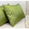 thumbnail image 4 of Aiking Home 12x18 Inches Faux Silk Rectangular Throw Pillow Cover, Zipper Closure, Green (Set of 2), 4 of 7