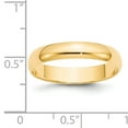 thumbnail image 5 of Finest Gold 14K Yellow Gold 4 mm LTW Half Round Band - Size 9, 5 of 6