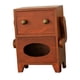 thumbnail image 5 of Mini armario de almacenamiento con cajón y dispensador de pañuelos, regalo de inauguración de la casa, diseño retro. Marrón, 5 of 9