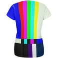 thumbnail image 2 of Halloween SMPTE Color Bars Late Night TV Costume All Over Womens T Shirt Multi LG, 2 of 2