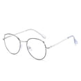 thumbnail image 2 of Gafas de miopía con forma de oreja de gato y espejo plano antiluz azul para mujer, estilo niña, bonitas gafas de miopía con forma de ojo de gato y espejo terminado, 2 of 5