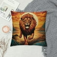 thumbnail image 2 of MLJA Lion Pillow Case Wild King Animal African Cloud Throw Pillow Cover Decorative Square Cushion Canvas for Women Men Sofa Bed, 2 of 5