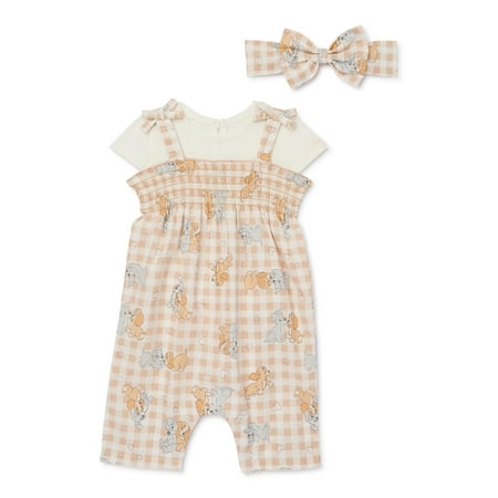 

Lady and the Tramp Baby Girls Romper Set 3-Piece Sizes 0-24 Months