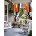thumbnail image 4 of nqOlkjepod Outdoor Curtains for Patio Waterproof, Burnt Orange Black Grey Outdoor Privacy Panels Grommet, Vintage Contemporary Geometric Blackout Outside Curtains for Porch/Cabana 54"x84", 2 Panels, 4 of 8