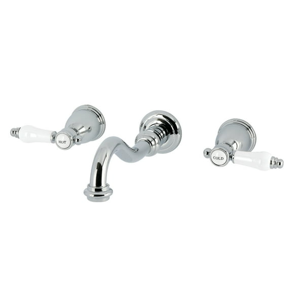 Kingston Brass KS3021BPL Bel-Air Two-Handle Wall Mount Roman Tub Faucet, Polished Chrome