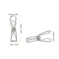 thumbnail image 2 of Uxcell 1" Clips de alambre metálico pequeños multiusos, abrazaderas para bolsas, plata, paquete de 25, 2 of 5