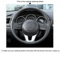 thumbnail image 2 of MEWANT Handsewing Black Suede Car Steering Wheel Cover for Mazda 3 BM Axela 2014-2016 Mazda 6 GJ Atenza 2013-2016 Mazda 2 DJ Demio 2015-2017 CX-3 2016-2017 CX-5 KE 2012-2017, 2 of 5