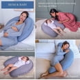 thumbnail image 5 of Pharmedoc Body Pillow for Adults - Side Sleeper Pillow – Maternity and Pregnancy Pillow - Nursing Pillow for Breastfeeding - Pregnancy Must Haves - Dark Grey Cooling Cover, 5 of 7