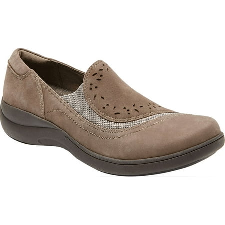 

Women s Aravon REVsolace Slip-On Stone Leather 7 B