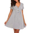 thumbnail image 4 of asdoklhq Maternity Clothes for Women Clearance,Women's Nursing Nightshirts Breastfeeding Clothes Short Sleeve Dress, 4 of 8