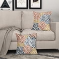 thumbnail image 4 of Blue Orange Yellow Pillow Covers 20x20 Set of 2 Fall Colored Art Dot Decorative Throw Pillows Trendy Print Outdoor Pillowcase Holiday Seasonal Cushion Cover Linen Pillow Case Decor for Sofa Couch Bed, 4 of 6