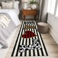 thumbnail image 5 of Valentine's Day Washable Area Rug&nbsp;2x6ft Love Heart Leopard Print Black Beige Striped Soft Rectangle&nbsp;Rugs for Living Room, Non Slip Carpet for Bedroom&nbsp;Entryway Dining Room, 5 of 9