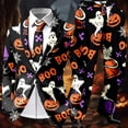 thumbnail image 2 of Men's Christmas Party Suit Funny Novelty Xmas Jacket Trousers with Tie Halloween Cartoon Print Outfit for Parties Events Celebrations Themed Gatherings, 2 of 4