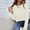 White, variant on BONIXOOM Sweaters For Women Trendy Modern Fit Sweater Pullover Vacation Crew Neck Fall Sweater Blue L(US:8)