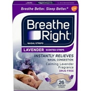 Breathe Right Scented Nasal Strips, Lavender 26 ea (Pack of 4)