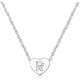 thumbnail image 2 of Collar con letra inicial de corazón de amor pequeño de plata para mujeres y niñas, collar con Gargantilla con Colgante para Nombre personalizado del alfabeto AZ, 2 of 4
