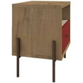 thumbnail image 4 of Manhattan Comfort Joy Table de Chevet 1 Tiroir en Rouge et Marron, 4 of 10