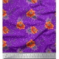 thumbnail image 1 of Soimoi Rayon Fabric Dot,Leaves & Aster Floral Print Fabric by the Yard 56 Inch Wide, 1 of 1