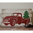 thumbnail image 3 of Raz 28" Rustic Wood and Metal Red Truck Carrying Tree Wall Art, 3 of 5
