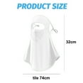 thumbnail image 2 of Summer sunscreen full face mask female outdoor ice silk veil thin hollow breathable face towel, 2 of 6