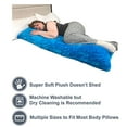 thumbnail image 4 of Quality Plush Body Pillow Cover - Fuzzy Pillowcase Covers fit 54 Inches, 60 Inches, 72 Inches with Zipper Enclosure in Stylish Colors, 4 of 7