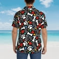 thumbnail image 6 of Haiem Cute Puppy Footprints Printed Hawaiian Shirt for Men - Men’s Casual Beach Summer Shirts - Stretch Fabric with Modern Fit-Large, 6 of 9