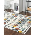 thumbnail image 4 of Unique Loom Cherokee Collection Area Rug - Clemson (4' x 6' Rectangle Multi/Navy Blue), 4 of 12