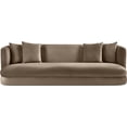 thumbnail image 3 of Meridian Furniture Alder Taupe Velvet Sofa, 3 of 17