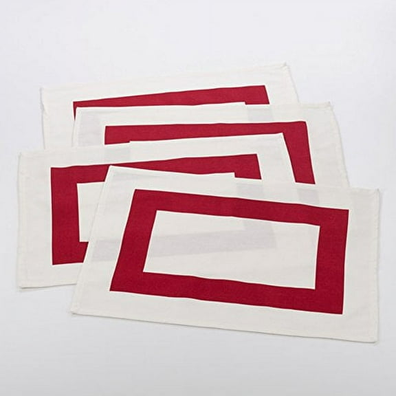 Fennco Styles Bisciola Collection Banded Design Placemat - Set of 4