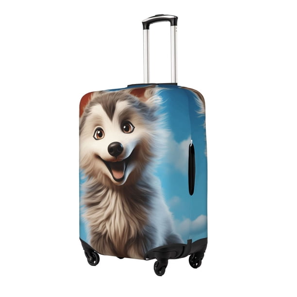 Fotbe Blue Sky Cute Wolf Funda Protectora para Equipaje, Antirrayones y Resistente a la Suciedad, Compatible con Maletas de 18 a 32 Pulgadas-Medium