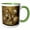 Green/White, variant on 3drose, Cute Steampunk Horse Clocks and Gears, 11oz Two-tone Black Mug