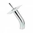 thumbnail image 4 of Waterfall Faucet Bathroom Sink Tap Cast Brass Chrome Tall Ceramic 12" H| Renovators Supply, 4 of 7