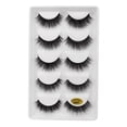 thumbnail image 2 of False Eyelashes Clusters Natural Strip Lashes Adhesive Reusable Natural Volume 5 Pair 3D Natural Thick False Fake Eyelashes Eye Lashes Makeup Extension(Buy 2 save 10%）, 2 of 6