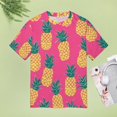 thumbnail image 4 of Lunarable Pineapple T Shirts Basic T-Shirt Short Sleeve Ladies Tee Shirt Summer Graphic Clothing, 4 of 6