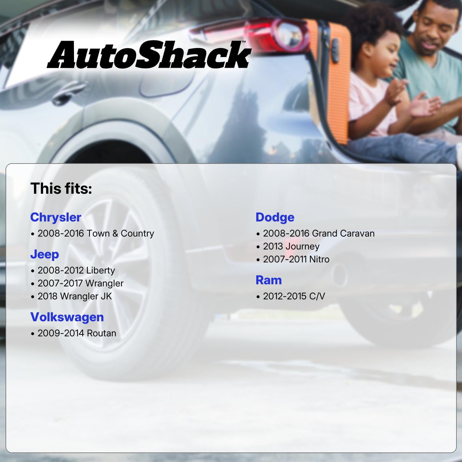 AutoShack Front Brake Caliper for Jeep, Dodge & Chrysler, Wrangler 2007-2017 Grand Caravan 2008-2016 Town & Country 2008-2016 Liberty 2008-2012, FWD 4WD RWD V6 3.3L 3.6L 3.7L 3.8L 4.0L, Left or Right