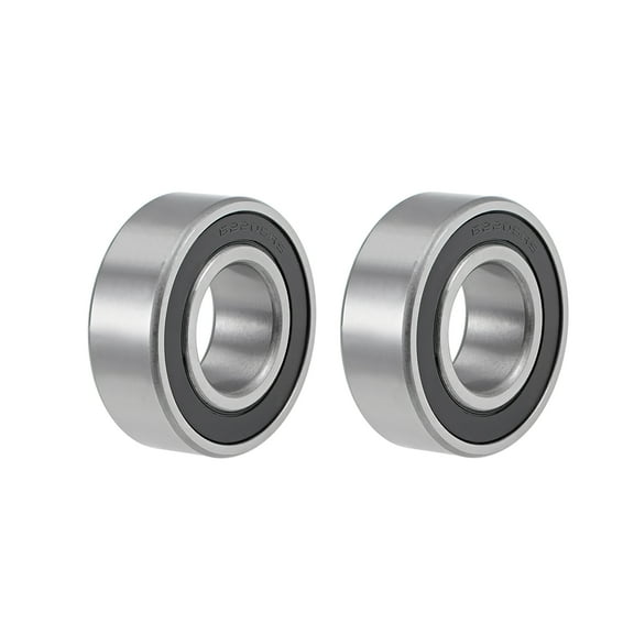 Uxcell 25mmx52mmx18mm 62205-2RS Double Sealed Z2 ABEC1 Ball Bearings Chrome Steel 2 Pack