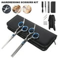thumbnail image 1 of 10PCS Professional Hair Cutting Kit  Hairdressing Scissors Kit with Stainless Steel Thinning Scissors  Comb  Cape and Clips  Hair Cutting Shears Set for Baber  Salon and Home, 1 of 10
