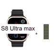 thumbnail image 1 of [Correa Doble] 2023 S9 Ultra max Smartwatch Para Hombre Mujer Fitness NFC Original 1 : 1 Serie Iwo 8 BT Llamada Relojes Inteligentes Para Teléfono Android Apple Gao Jiahui unisex, 1 of 2