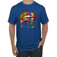 thumbnail image 1 of Wild Bobby, Colorful Painted Lip, Streetwear, Men Graphic Tee, Royal, XX-Large, 1 of 5
