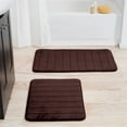 thumbnail image 5 of Lavish Home Memory Foam Striped Bath Mat Set - Set of 2, 5 of 9