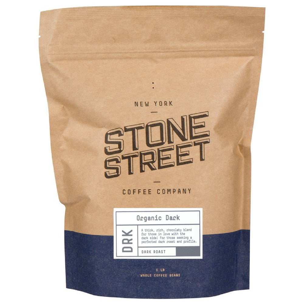 Stone Street Coffee Organic Fair Trade, Whole Bean Coffee, Dark Roast, 16 Oz