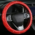 thumbnail image 5 of Studded Car Steering Wheel Cover, Leather Float Handle Grip, Anti-Slip Durable Interior Accessory, Four Season Universal Fit, Comfortable Driving Control, 5 of 6
