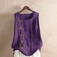 thumbnail image 2 of Tweang Flowy Tank Tops for Women Sleeveless Shirts Gauze Shirts Camisole Women's Square Neck Tanks Halter Top Women's Floral Top Camisole Tops for Women Tanks Shirts Gauze Camisoles Tops Purple 3XL, 2 of 3